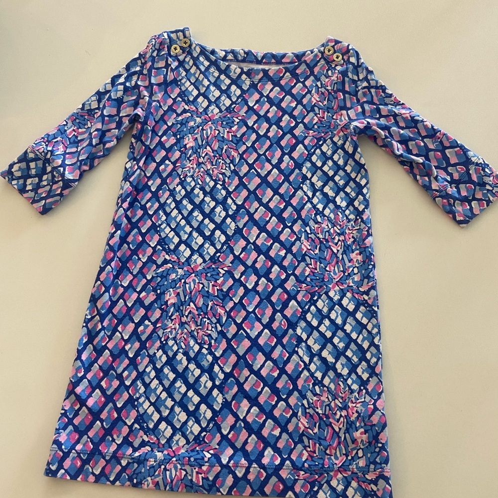 Lilly Pulitzer Blue and Pink Kids Casual Dress